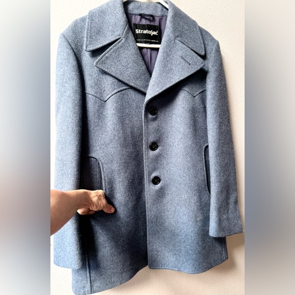 Vintage Stratojac Single-Breasted Wool-Blend Peacoat Mens Size 38~New~NICE! - Picture 5 of 9